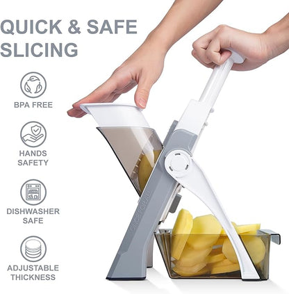 50% Off Today Upgraded Kitchen, Larger Food Port, Food Slicer, Potato Fryer, Adjustable