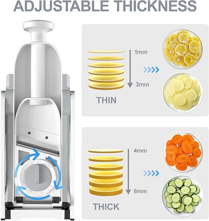 50% Off Today Upgraded Kitchen, Larger Food Port, Food Slicer, Potato Fryer, Adjustable