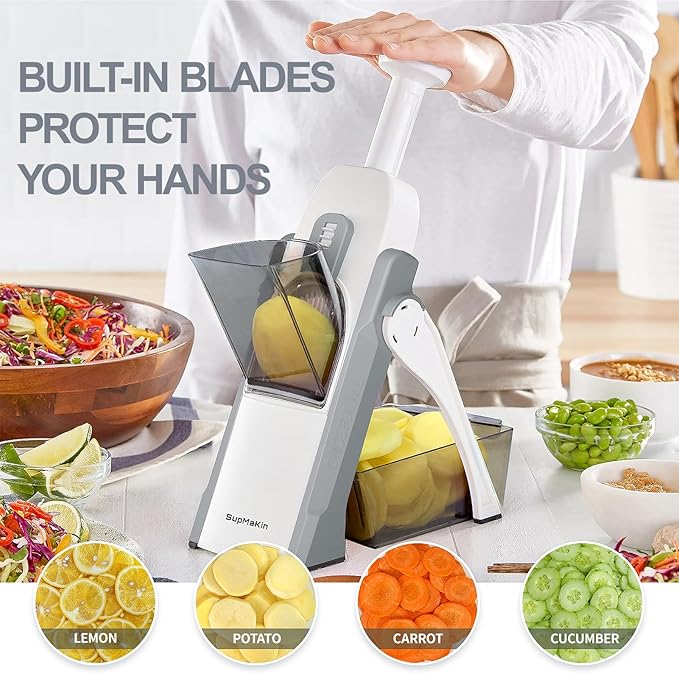 50% Off Today Upgraded Kitchen, Larger Food Port, Food Slicer, Potato Fryer, Adjustable