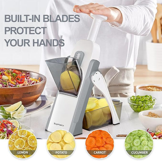 50% Off Today Upgraded Kitchen, Larger Food Port, Food Slicer, Potato Fryer, Adjustable