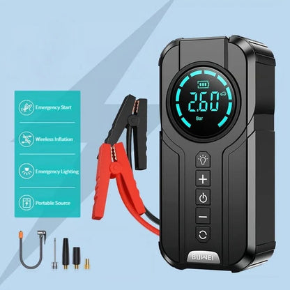 60% Off Today 5 in 1 Jump Starter With Air Pump & Power Bank