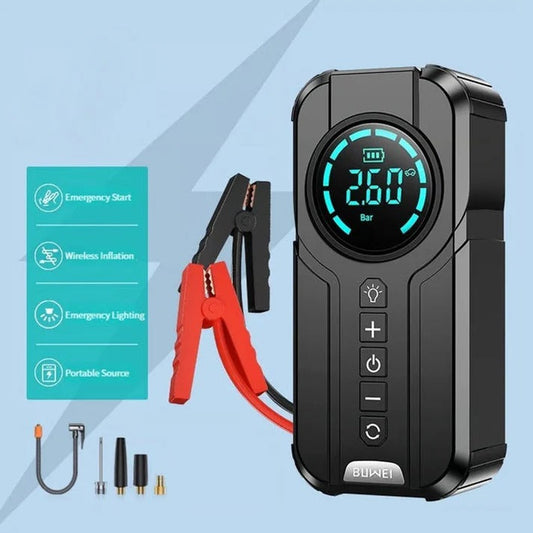 60% Off Today 5 in 1 Jump Starter With Air Pump & Power Bank