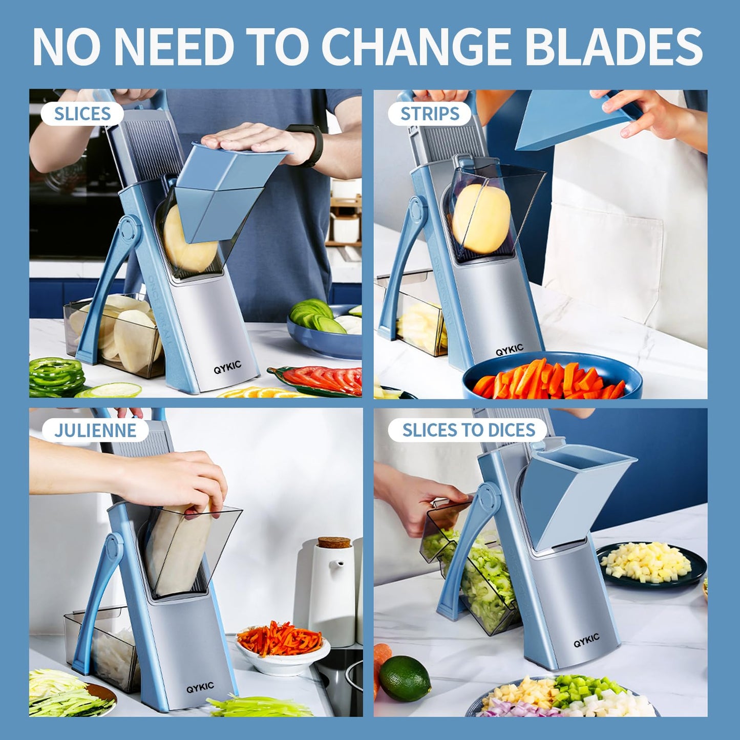 50% Off Today Upgraded Kitchen, Larger Food Port, Food Slicer, Potato Fryer, Adjustable